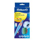 Színes ceruzák lakkozott radírral szet 12