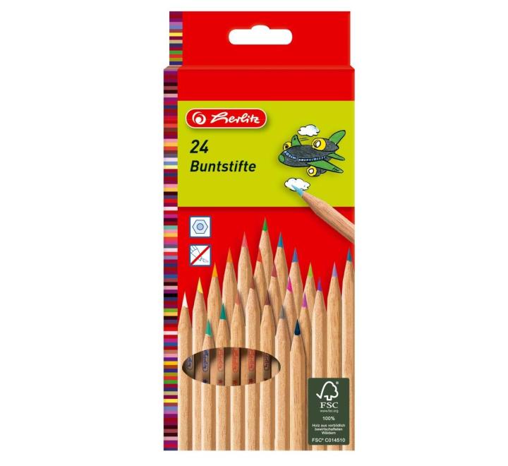 Színes ceruzák 24 szín Herlitz natur