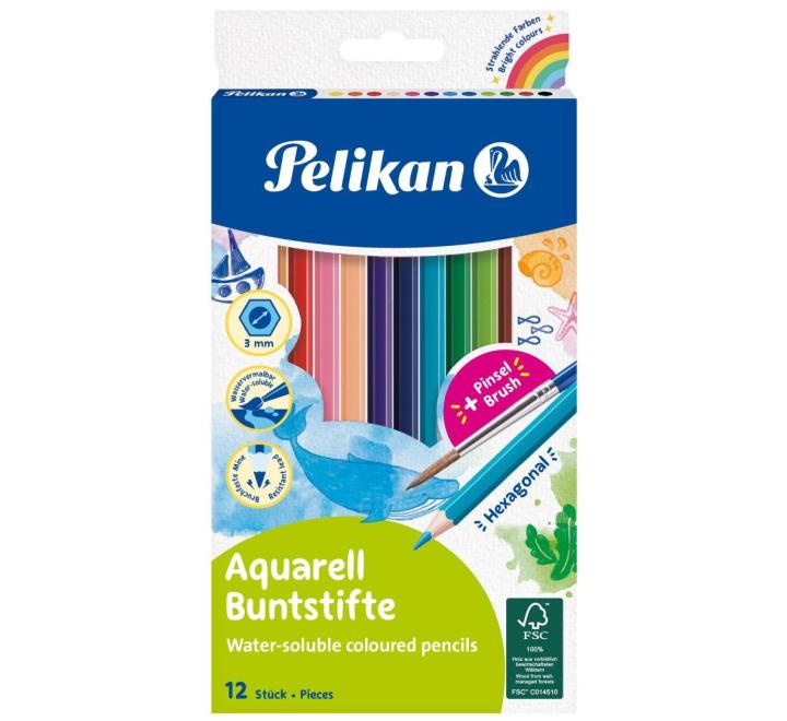 Akvarell ceruza 12 szín Pelikan