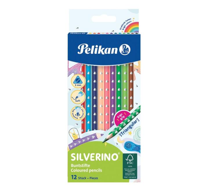 Színes ceruzák 12 szín Pelikan Silverino