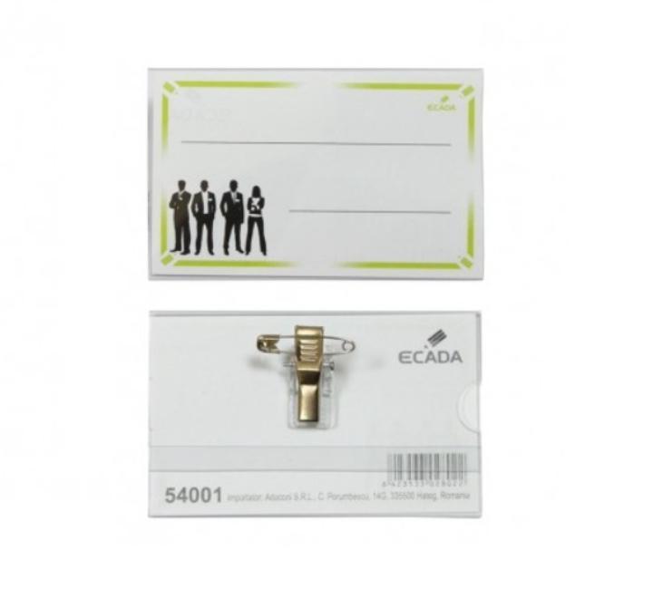 Névjegykártya tartó csipesszel és tűvel Ecada