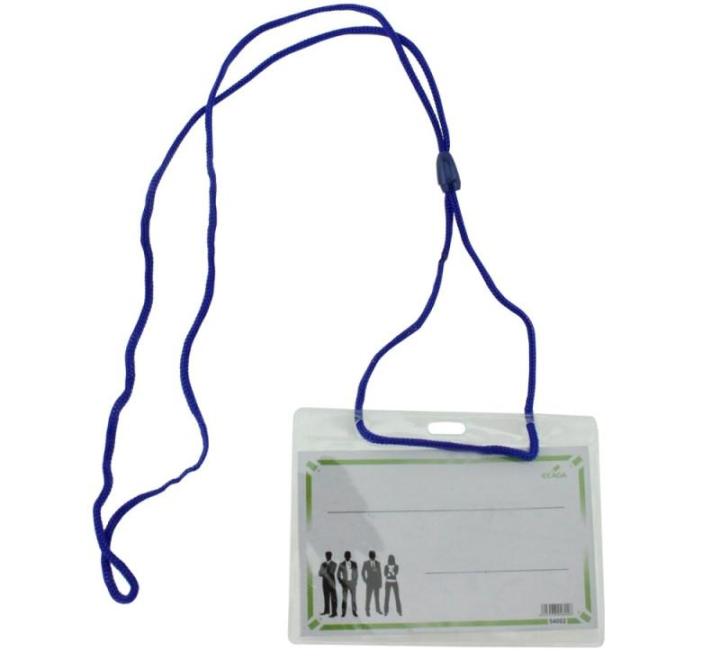 Névjegykártya tartó kék madzaggal Ecada