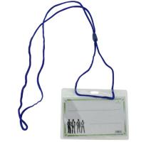 Névjegykártya tartó kék madzaggal Ecada