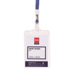 Névjegykártya tartó textil madzaggal Deli