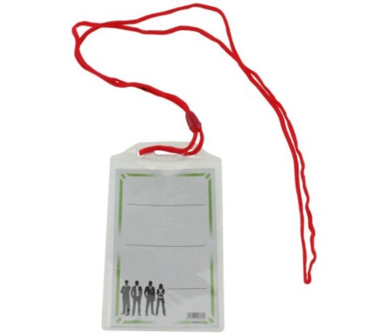 Névjegykártya tartó madzaggal Ecada