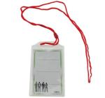 Névjegykártya tartó madzaggal Ecada