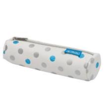 Necessaire Rotund Imitatie de Piele Alb