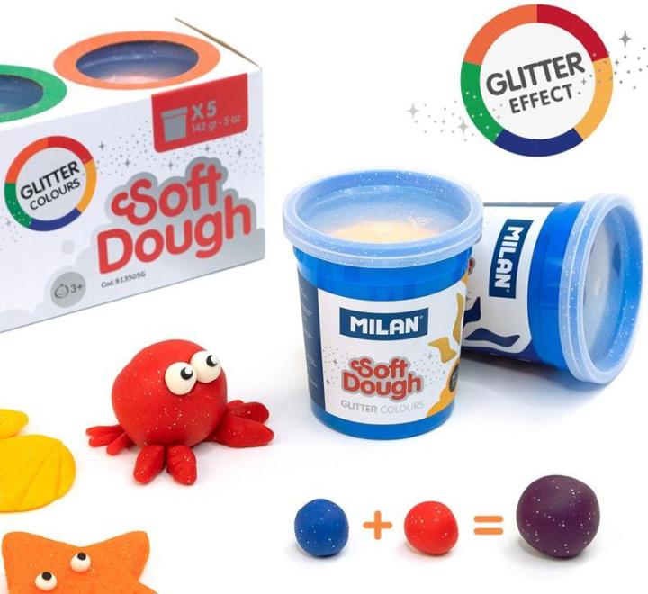 Gyurma,könnyű csillámos 5x142g Milan