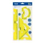 Vonalzó készlet sárga Milan