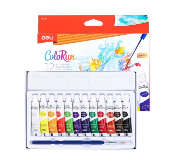 Vízfesték 12/szett 5ml Deli