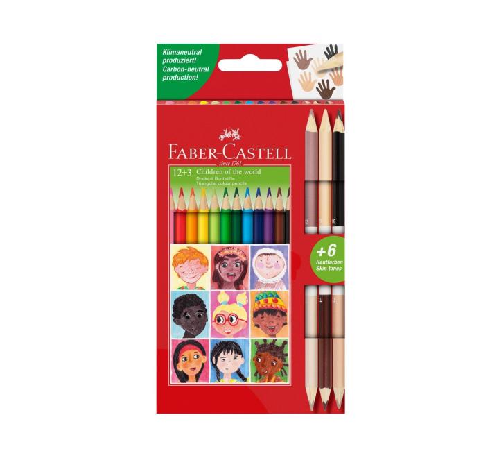 Színes ceruzák 12+3 kétszínű