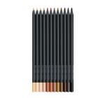 Színes ceruzák 12/szett bőrtónusok Black edition