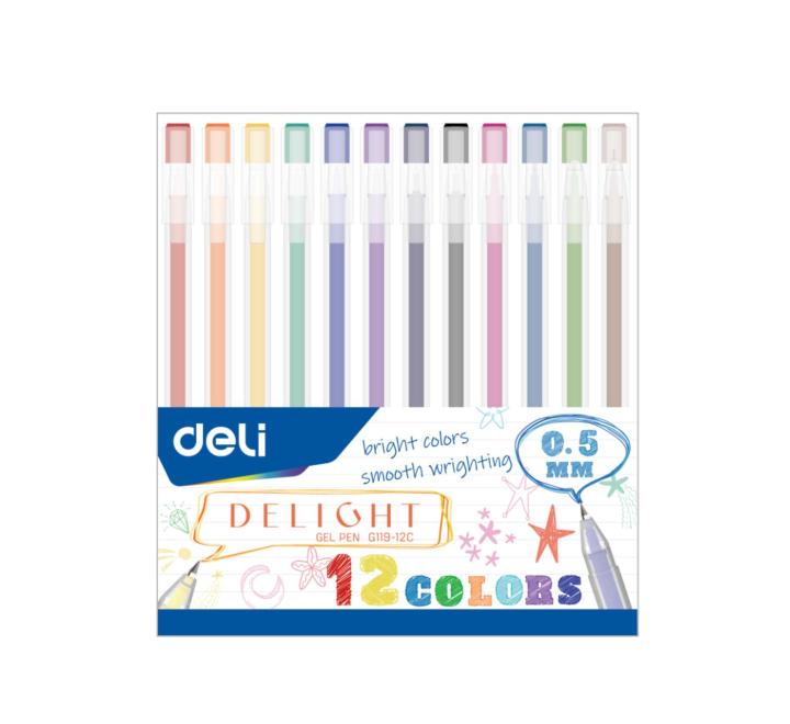 Golyolyóstollak 0,5mm 12/szett színes Deli