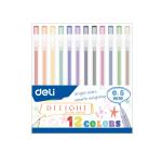 Golyolyóstollak 0,5mm 12/szett színes Deli
