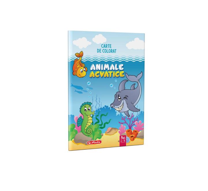 Színezőkönyv A4, 16 oldalas, Vízi állatok, vízi állatok