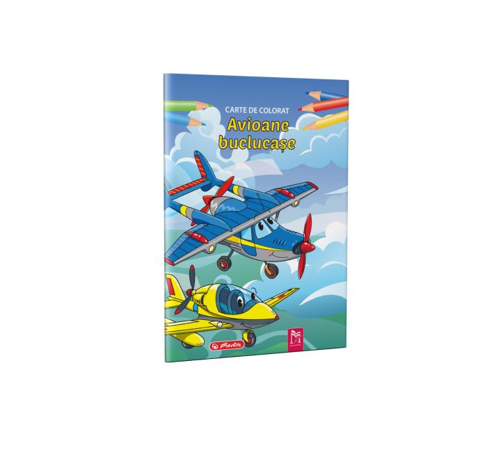 Színezőkönyv A4, 16 oldal, Repülőgépek a felhőkben,