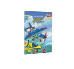 Színezőkönyv A4, 16 oldal, Repülőgépek a felhőkben,