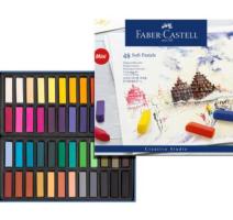 Creioane Pastel Soft 48 culori Faber-Castell mini