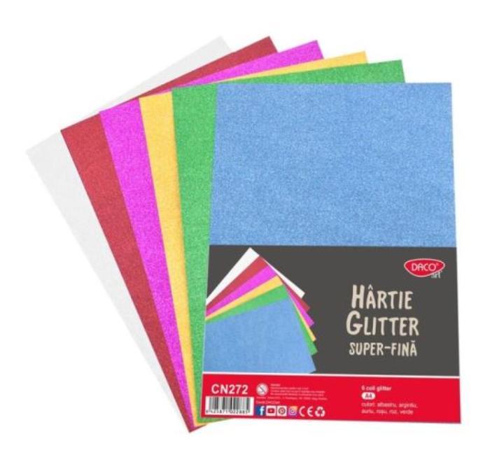 Szuperfinom csillámpapír készlet 6 DACO CN272