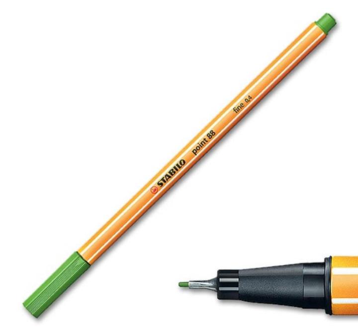 Filctoll 0.4mm Stabilo Point 88/43 - élénkzöld