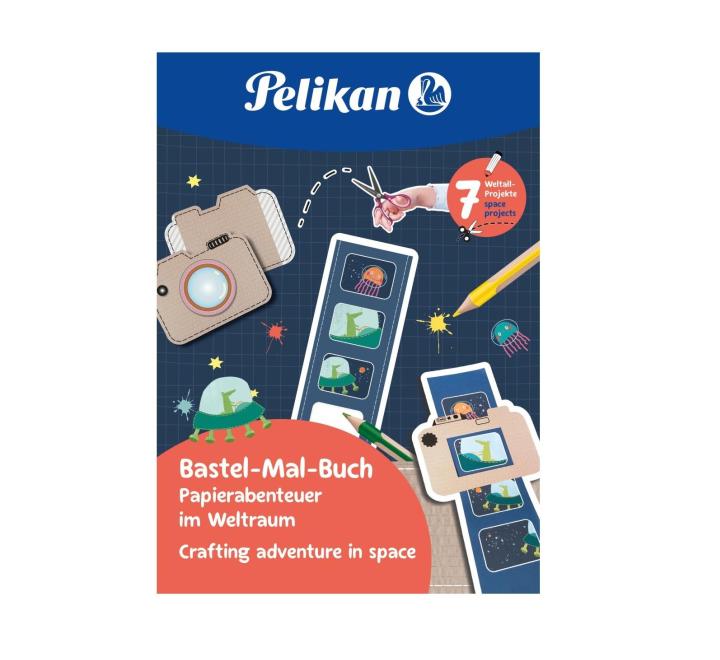 Kreatív foglalkoztató füzet kivágásokkal, Űr motívum, A4 32 lapos