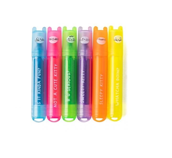 Illatos szövegkiemelő,So many cats, 6szín/szett M&G