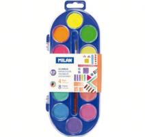 Acuarele 8 Metal + 4 Fluo Culori Milan