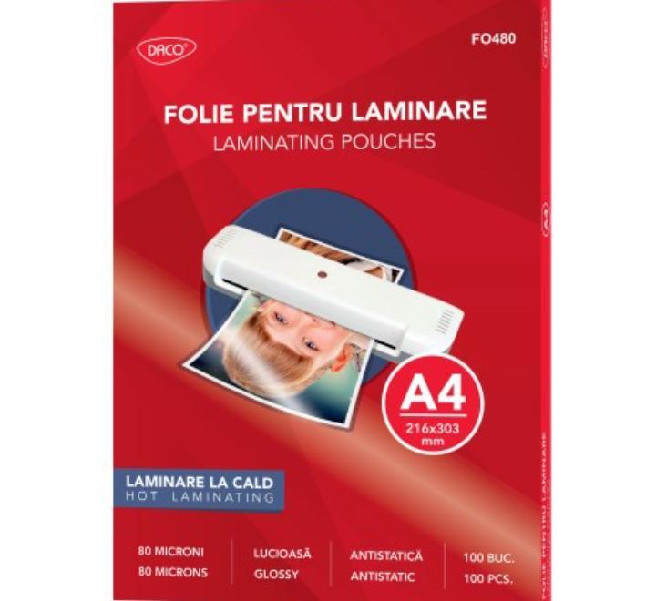 A4 80 mikronos lamináló fólia 100/top Daco