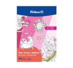 Kifestőkönyv A4/48 oldal, matricával, Unikornis