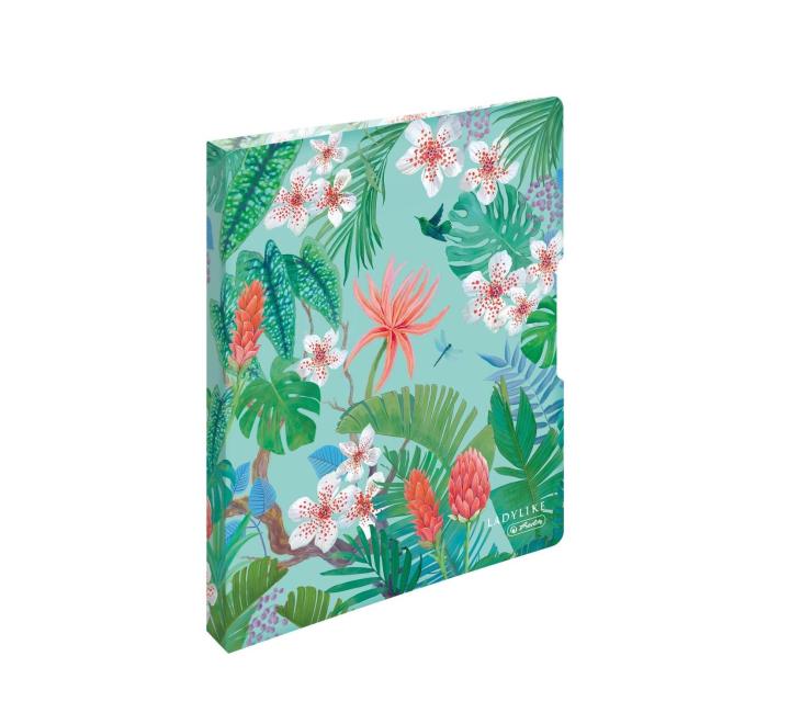 Mechanikus jegyzetfüzet A4 2 gyűrűs 16mm, Ladylike Jungle motívummal