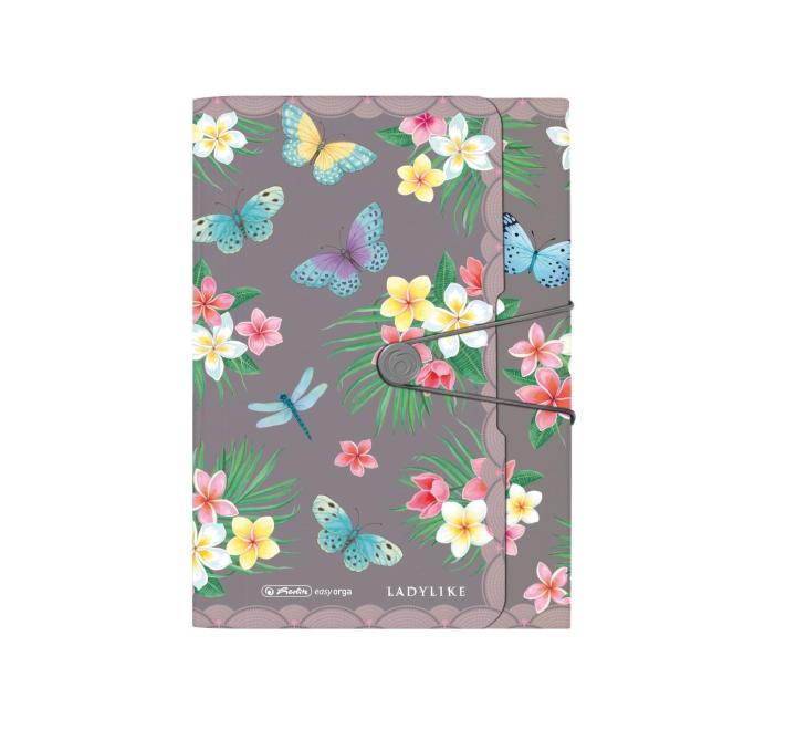 EOTG A4-es összecsukható mappa, 12 rekesz, Ladylike Butterflies motívummal