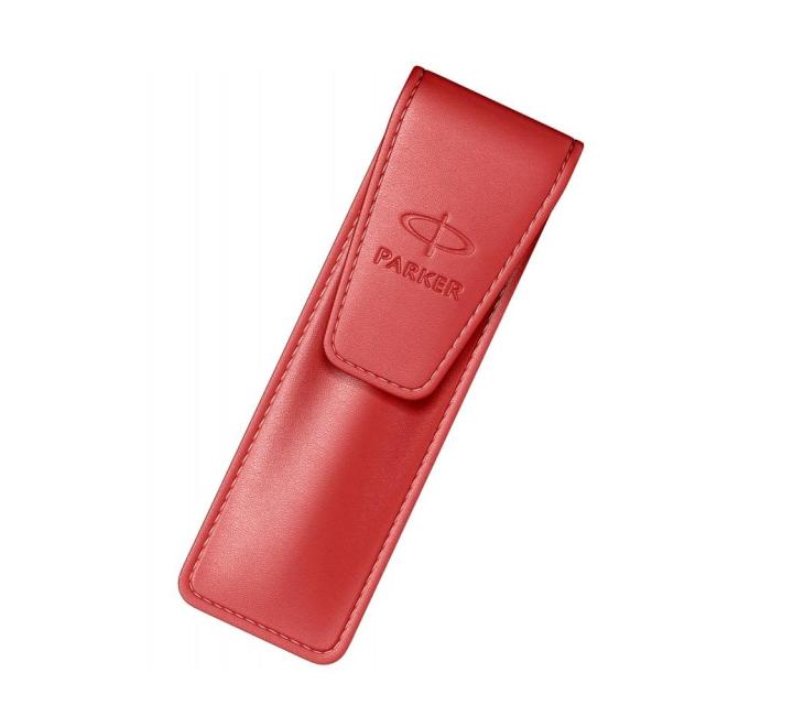 Bőr tolltartó Parker piros