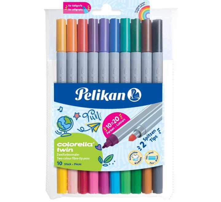 Karióka Colorella Twin C304, kéttónusú (20 szín), 10 db-os készletben