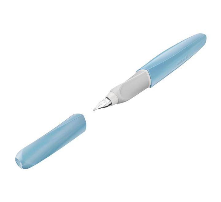 Újrahasznosított anyagból készült csavaros toll, világoskék szín, M tollhegy