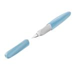 Újrahasznosított anyagból készült csavaros toll, világoskék szín, M tollhegy