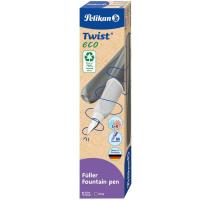 Stilou Twist din material reciclat, culoare gri deschis, penita M