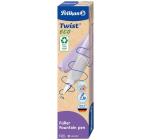 Újrahasznosított anyagból készült csavaros toll, világos lila szín, tollhegy M