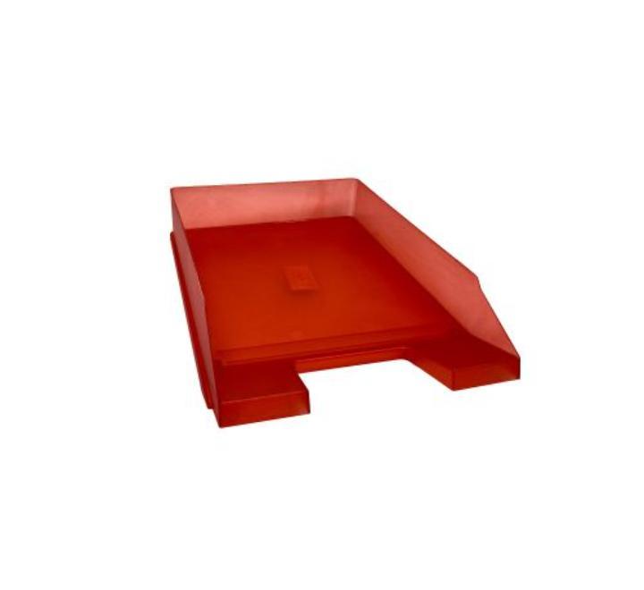 Irattartó tálca A4-C4,átlátszó piros
