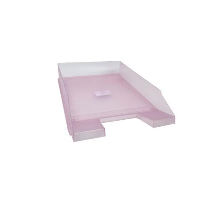 Irattartó tálca A4-C4,átlátszó rózsaszín
