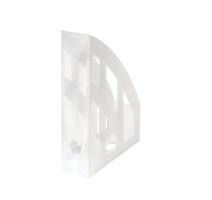 Álló A4-es irattartó, műanyag, áttetsző fehér