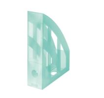 Álló A4-es irattartó, műanyag, áttetsző menta