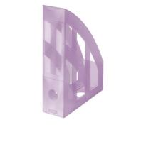 Álló A4-es irattartó, műanyag, áttetsző lila