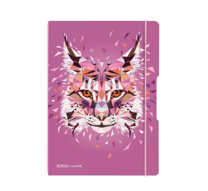 A4 PP flex jegyzetfüzet,motiv Wild Animals Lynx