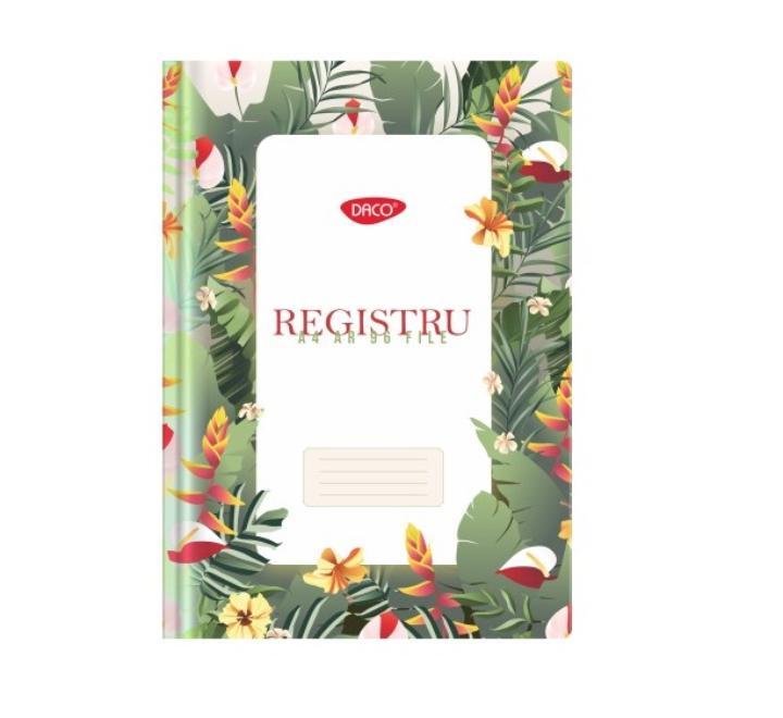 A4-es főkönyv 96 lap Virágmintás rózsaszín matematika Daco