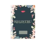A4-es főkönyv 96 lap Virágmintás rózsaszín matematika Daco
