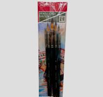 Pensula par sintetic rotund Set 6 Daco