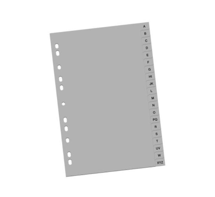 Műanyag index elválasztó A-Z