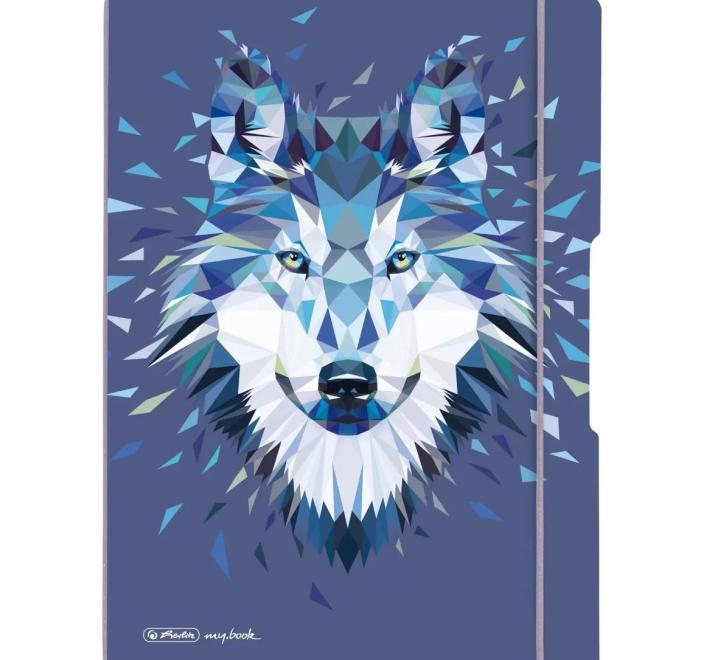 Jegyzetfüzet A4 2x40 lap,80g/mp,sima lapú Wild Animals Wolf motívummal