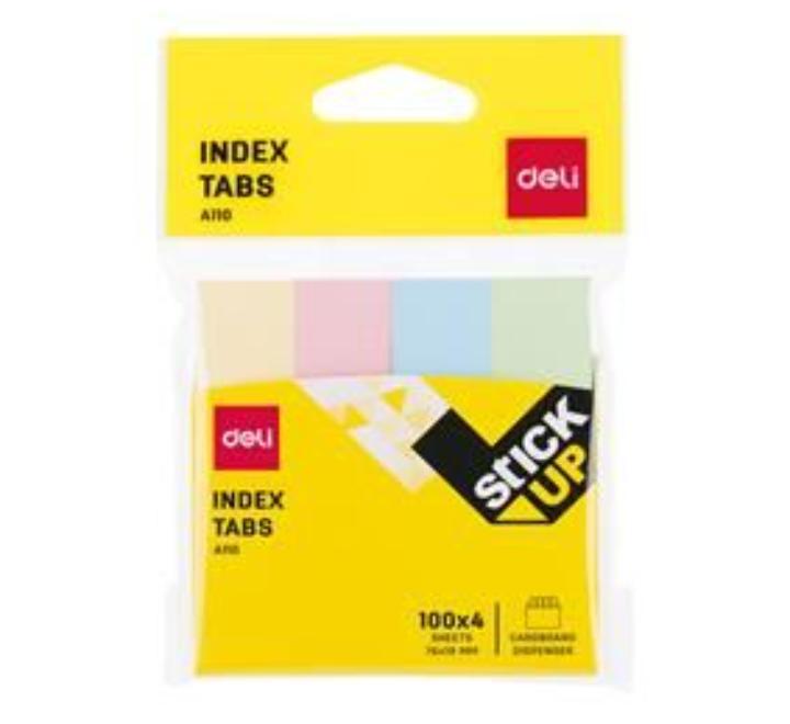 Öntapadós papír index 19*76mm 4 szín pastell 100 lap Deli