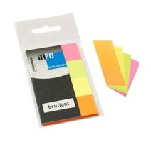 Index adeziv din hartie 4x20x50mm 4 culori 40 file Neon Info